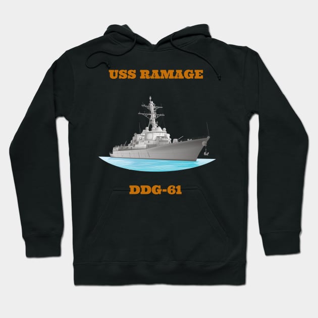 Ramage DDG-61 Destroyer Ship Hoodie by woormle